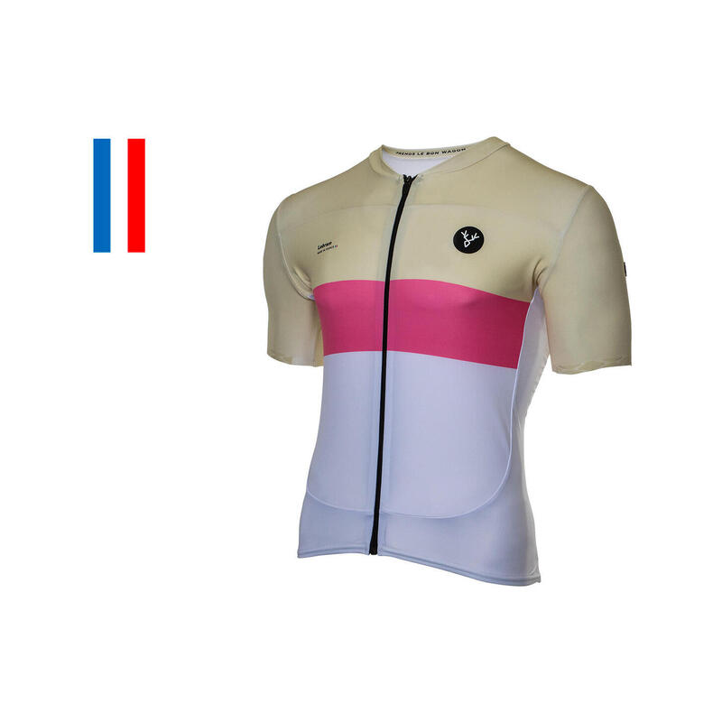 Maillot Manches Courtes LeBram Pas de Peyrol Beige Rose