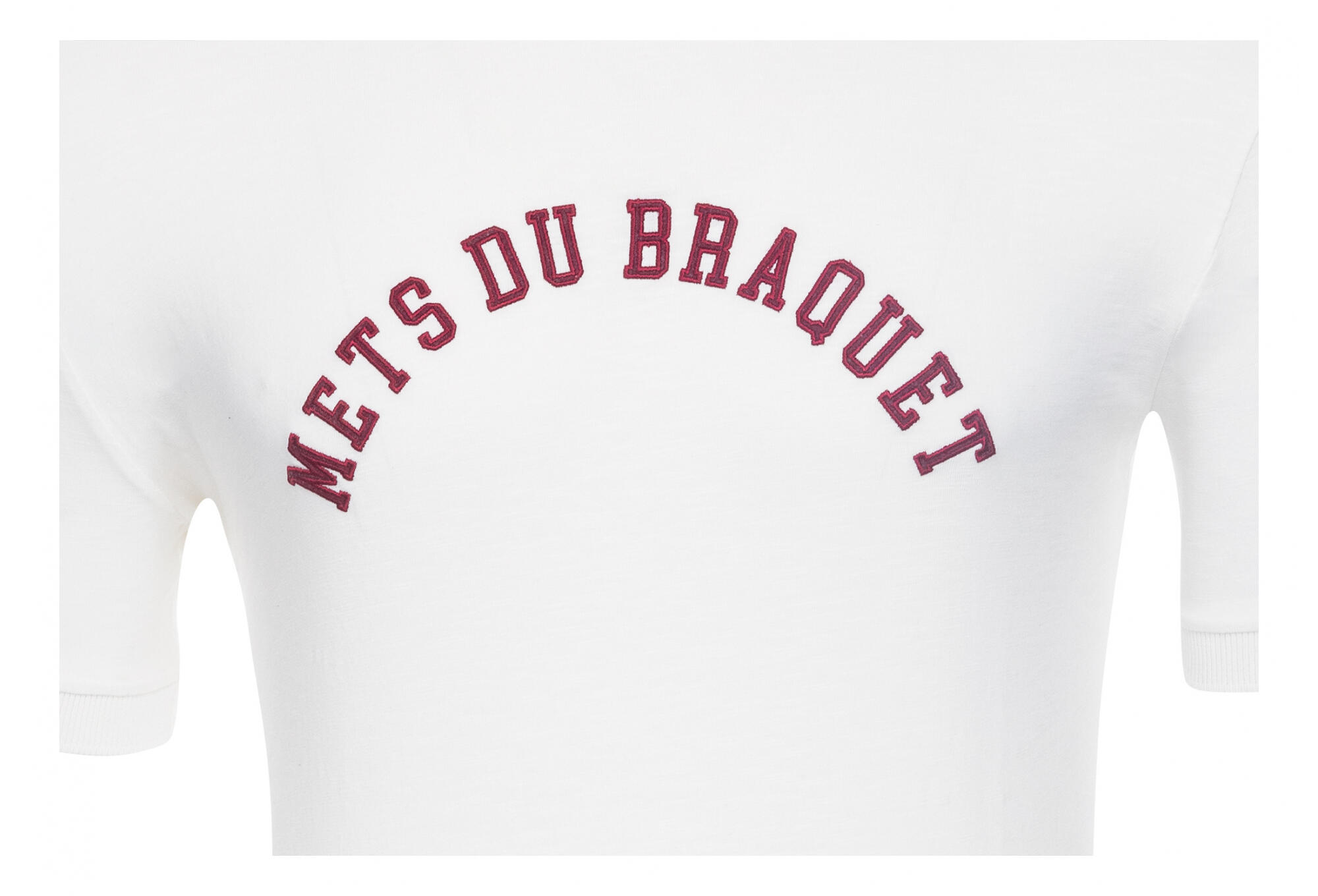 Camiseta LeBram "Mets du Braquet" Manga Corta Marshmallow Blanco 5/5