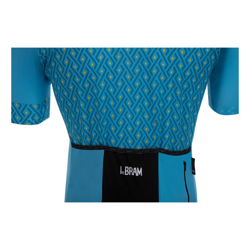 Maillot Manches Courtes LeBram Luz Ardiden Bleu Saphire Coupe Ajustée