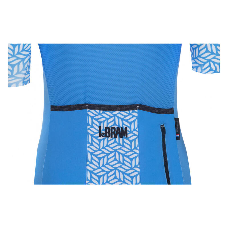 Maillot Manches Courtes Femme LeBram Aspin Bleu Azur Coupe Ajustée