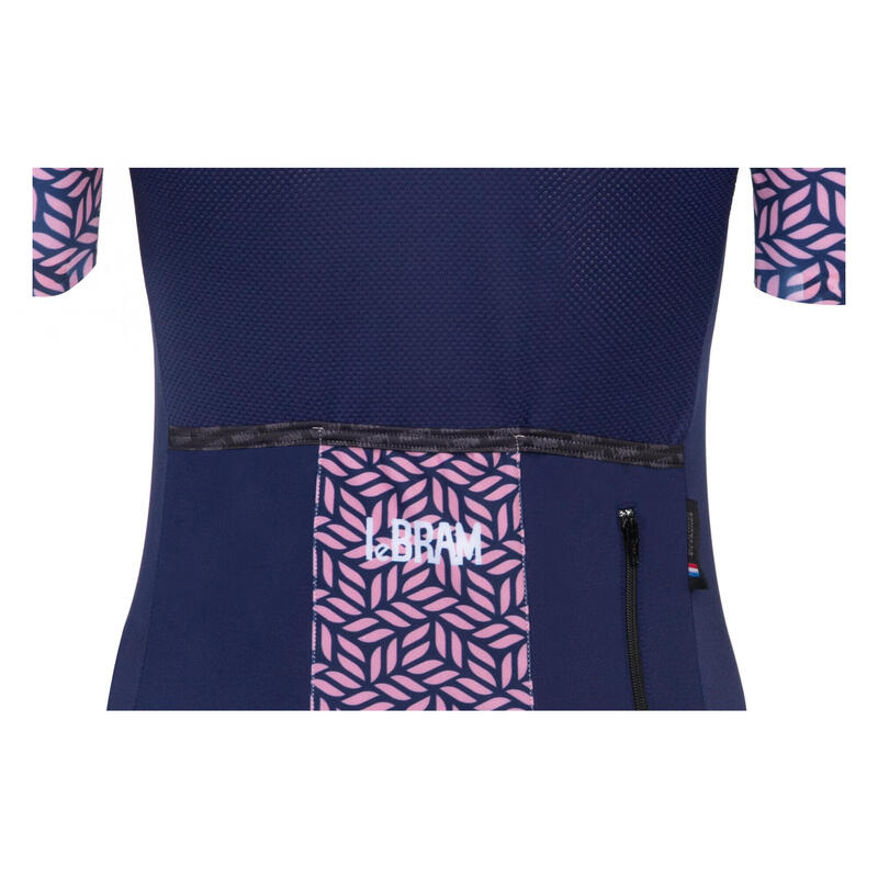 Maillot Manches Courtes Femme LeBram Aspin Bleu Marine Coupe Ajustée