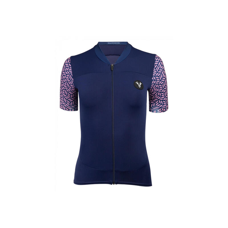 Maillot Manches Courtes Femme LeBram Aspin Bleu Marine Coupe Ajustée