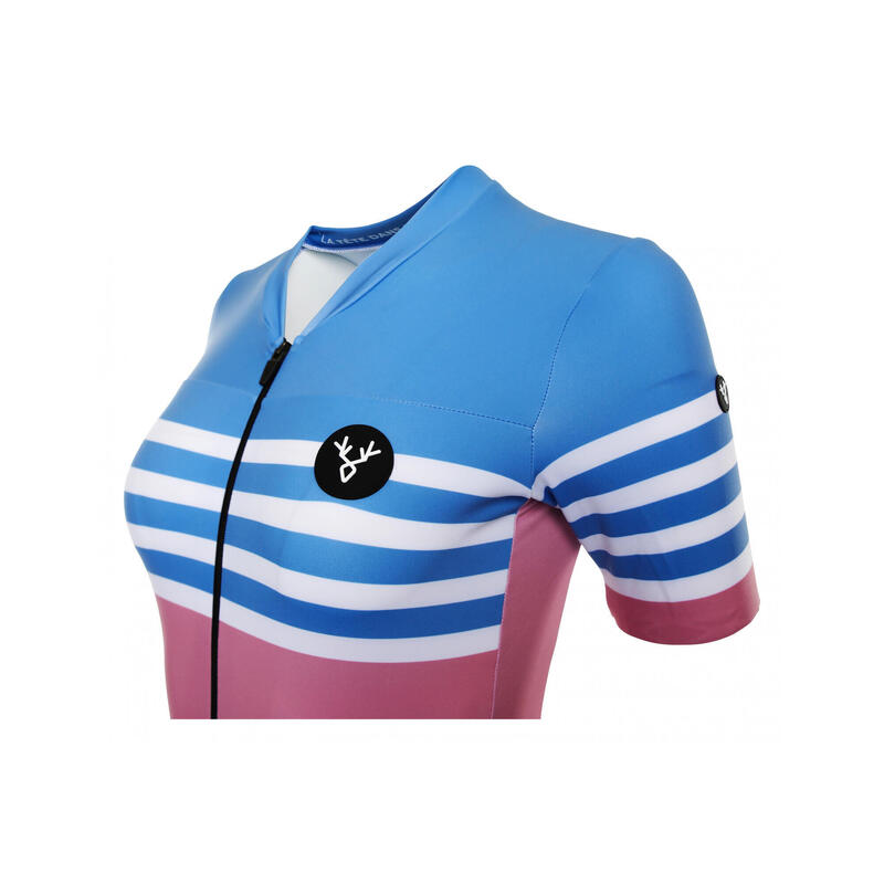 Maillot de manga corta LeBram Tourmalet Ciel para mujer Ajuste