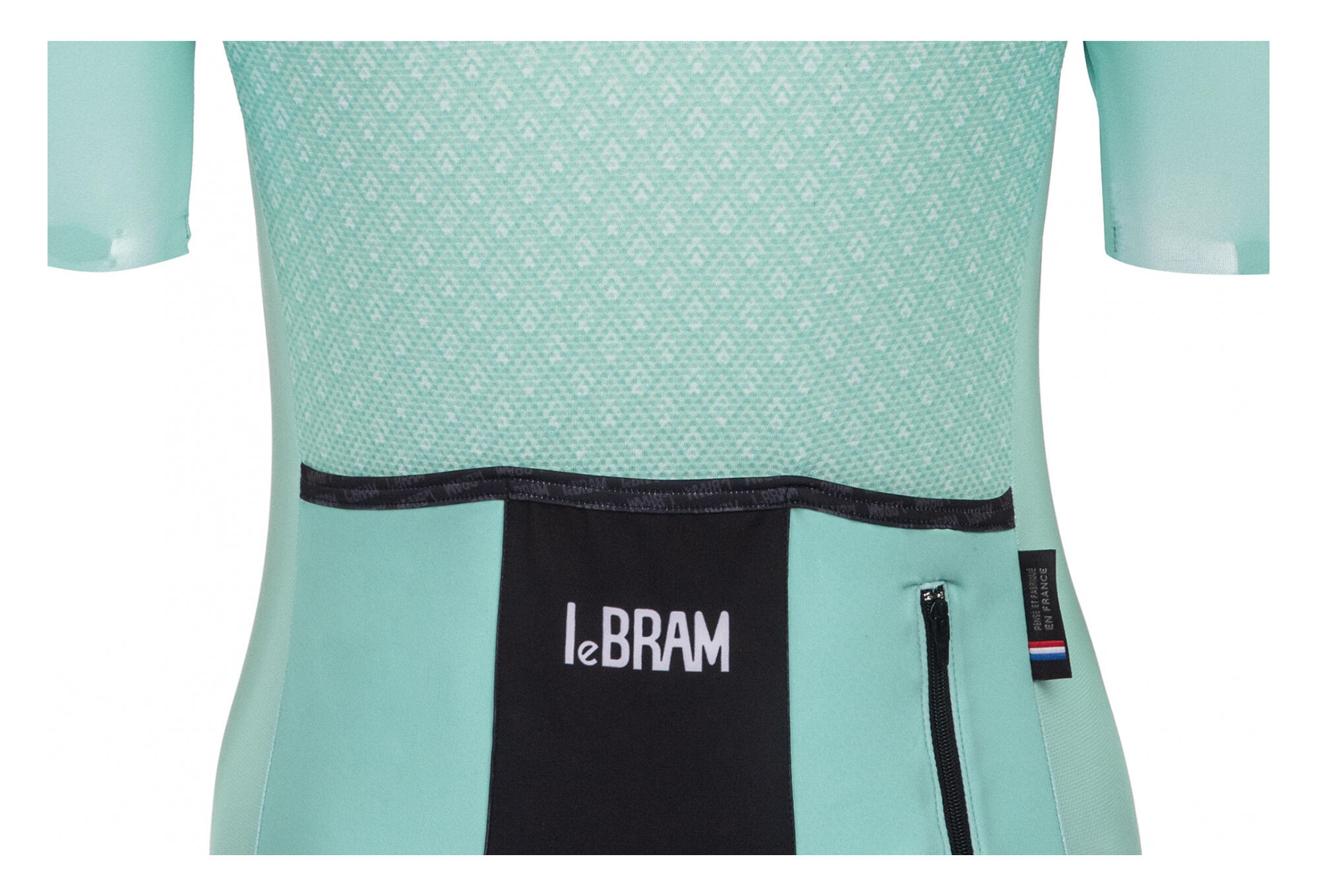 LeBram Womens Portillon Celeste / Green Tailored Fit Maglia manica corta 7/7