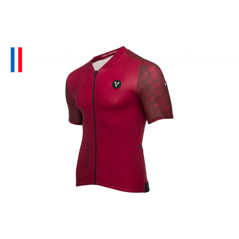 Maillot Manches Courtes LeBram Loze Bordeaux Coupe Aero