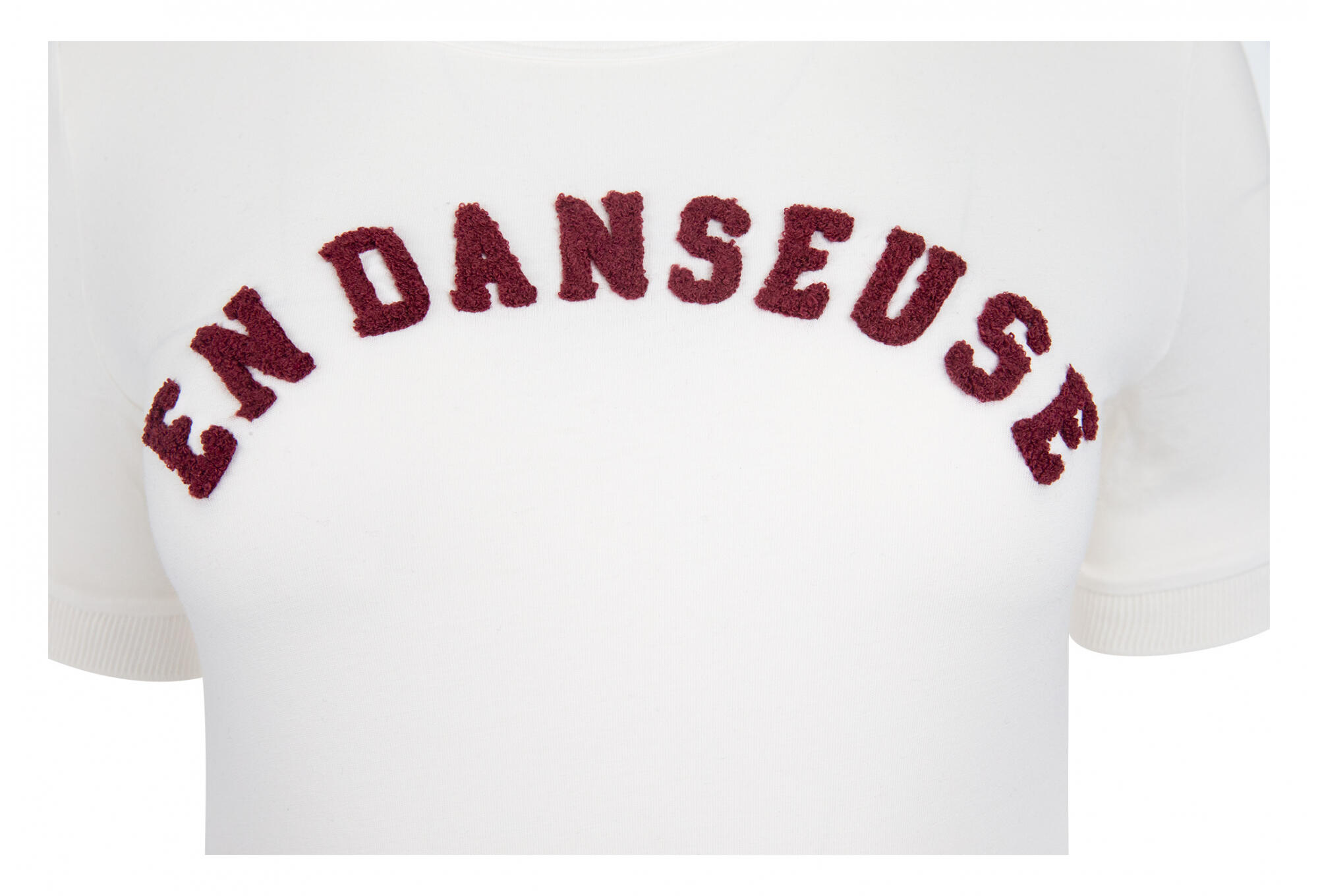 LeBram - Camiseta de manga corta para mujer Dancer White Marshmallow 5/5