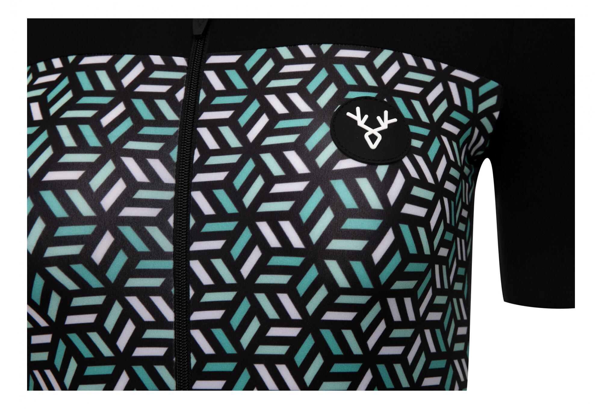 Jersey de manga corta negro LeBram Iron Cross Celeste para mujer, ajuste a medid 7/7