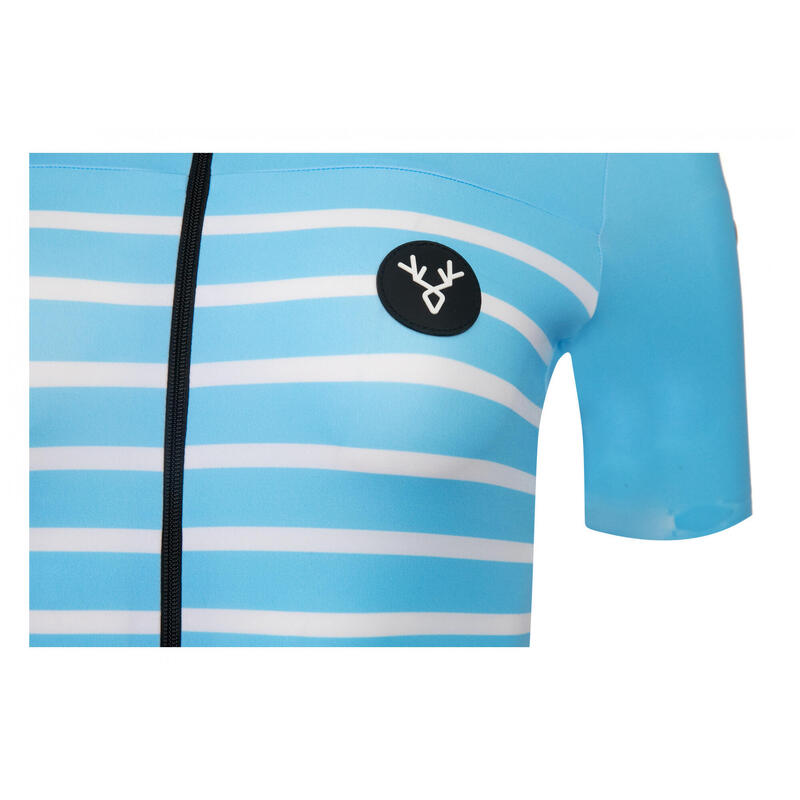 LeBram Ventoux Women's Short Sleeve Jersey Sky Blue Fitted
