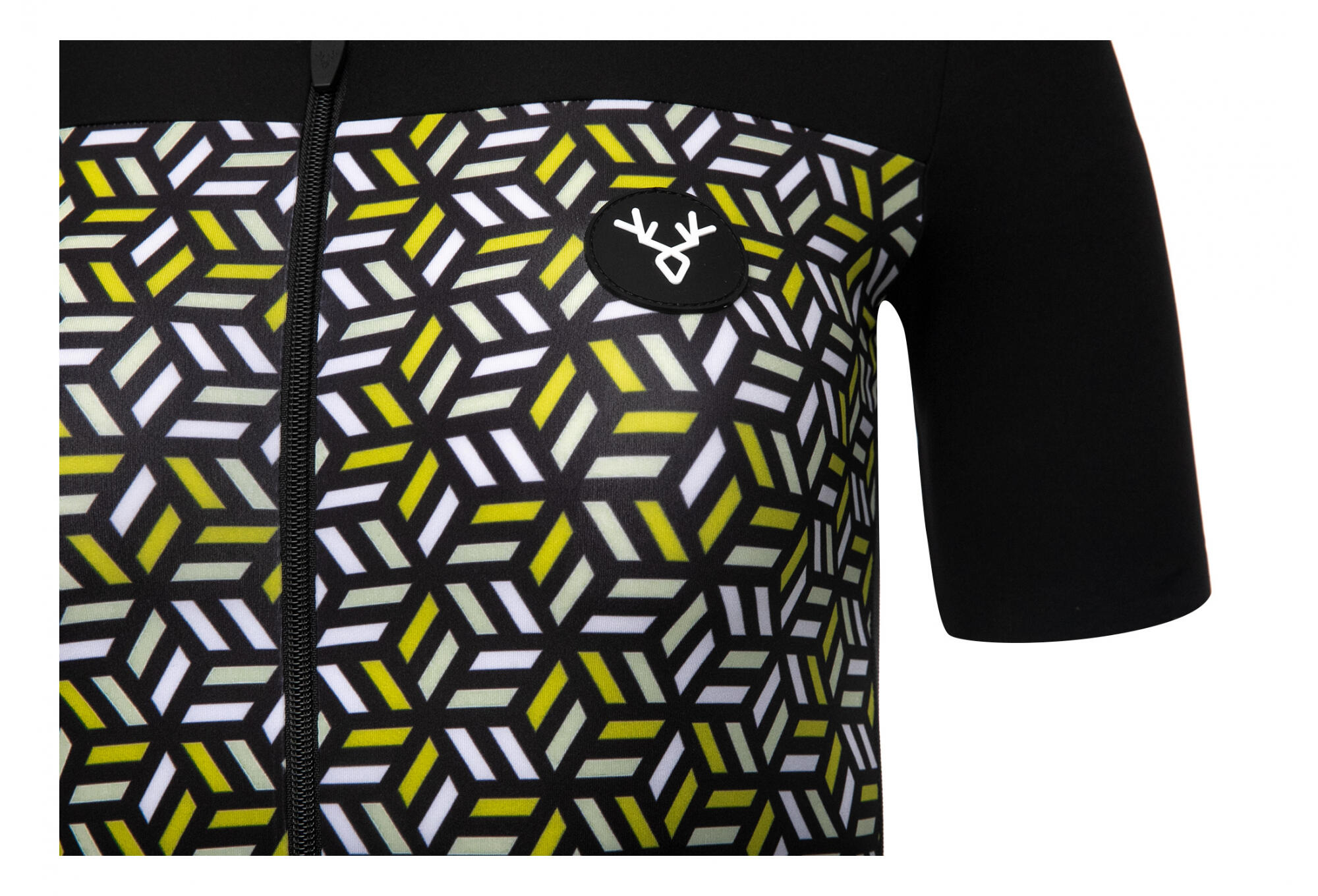 Maillot de manga corta LeBram para mujer Iron Cross negro amarillo Tailored Fit 7/7