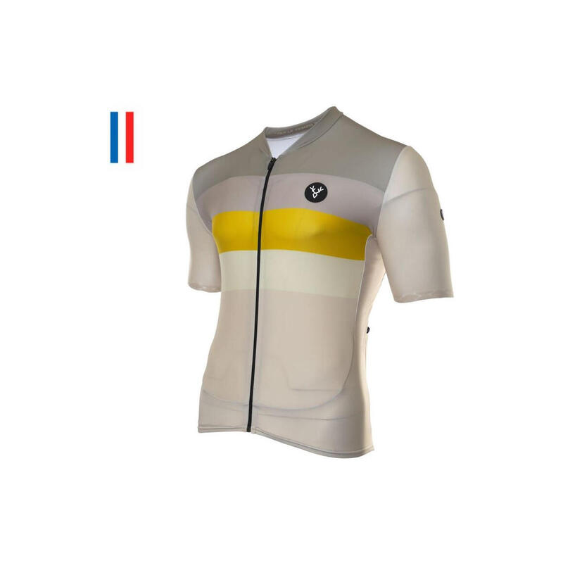 Maillot Manches Courtes LeBram Izoard Sable Coupe Ajustée