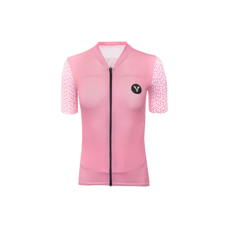 Maillot Manches Courtes Femme LeBram Aspin Saumon Coupe Ajustée