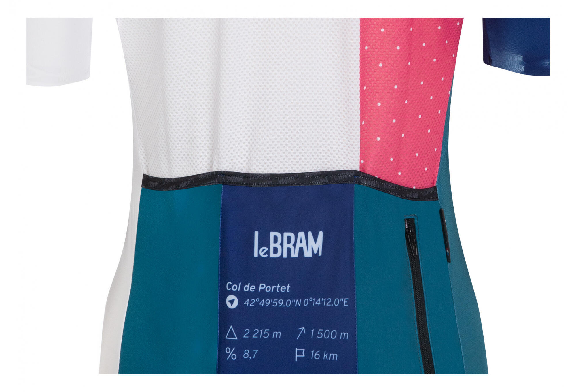 LeBram Portet Maglia manica corta su misura blu navy da donna 5/5