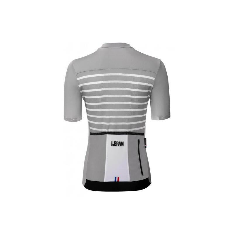 LeBram Ventoux Women's Short Sleeve Jersey Grey Fitted