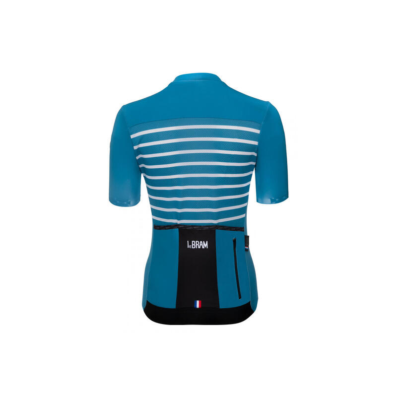 Maillot LeBram Ventoux de manga corta para mujer azul zafiro Tailored Fit