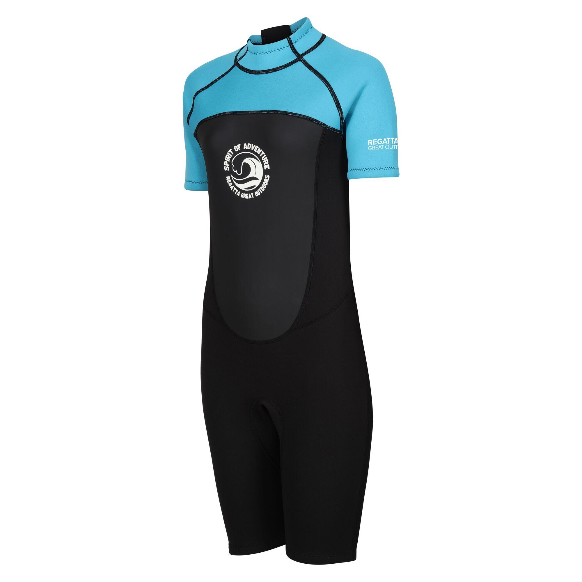 Combinaison De Plongée SHORTY Femme (Bleu Tahoe / Noir) 3/5