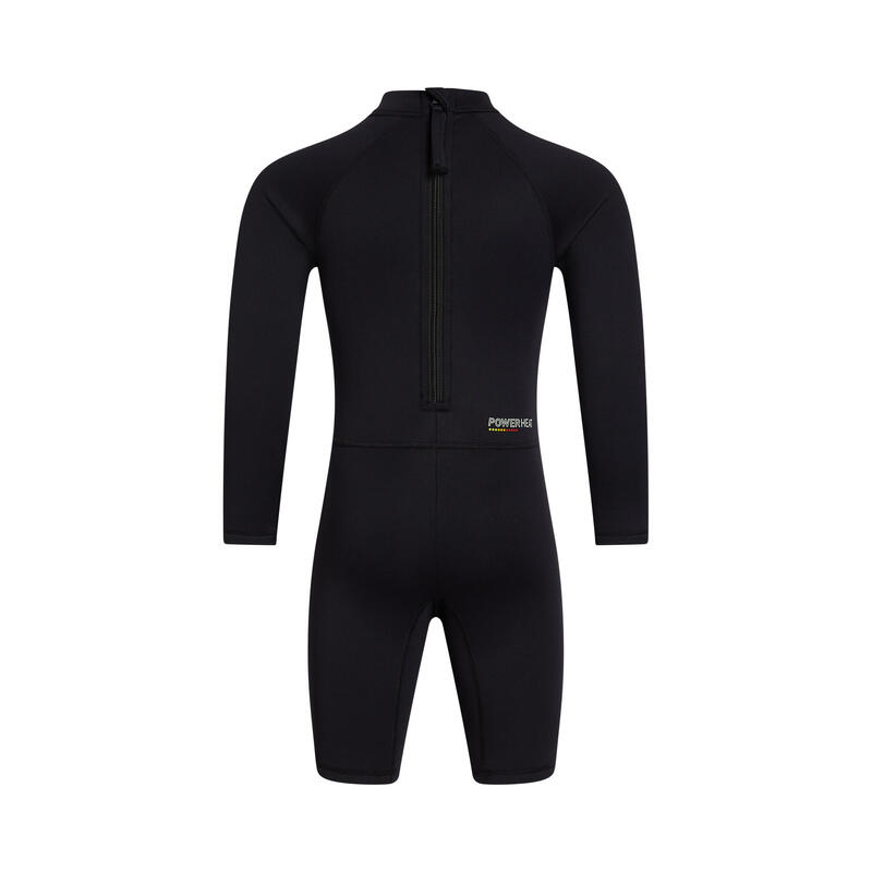 KIDS BASIC LONG SLEEVES ULTRA THICK THERMAL SUIT - BLACK