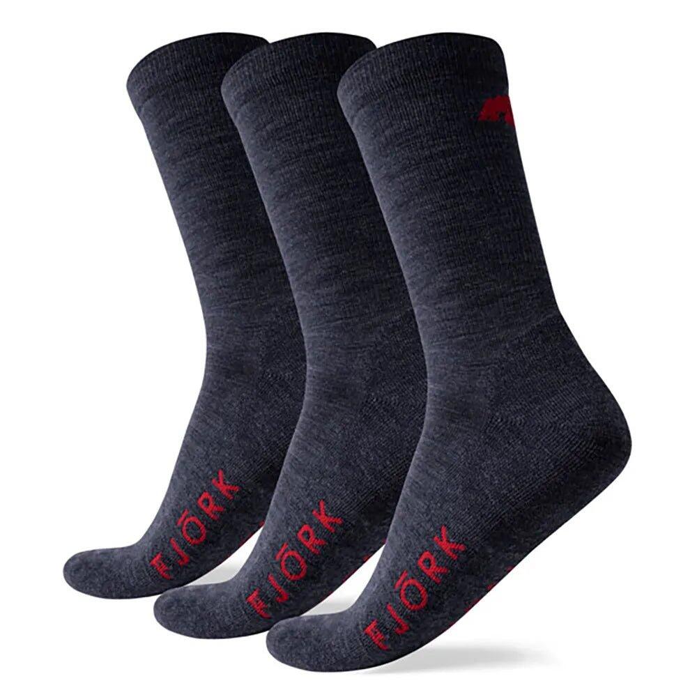 Fjork Merino - Chaussettes Classic Cut Kids - Pack De 3 Paires - Chaussettes - Bleu - 27/30 - Decathlon
