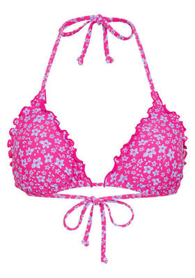 Bikini-Top mit gerüschten Säumen