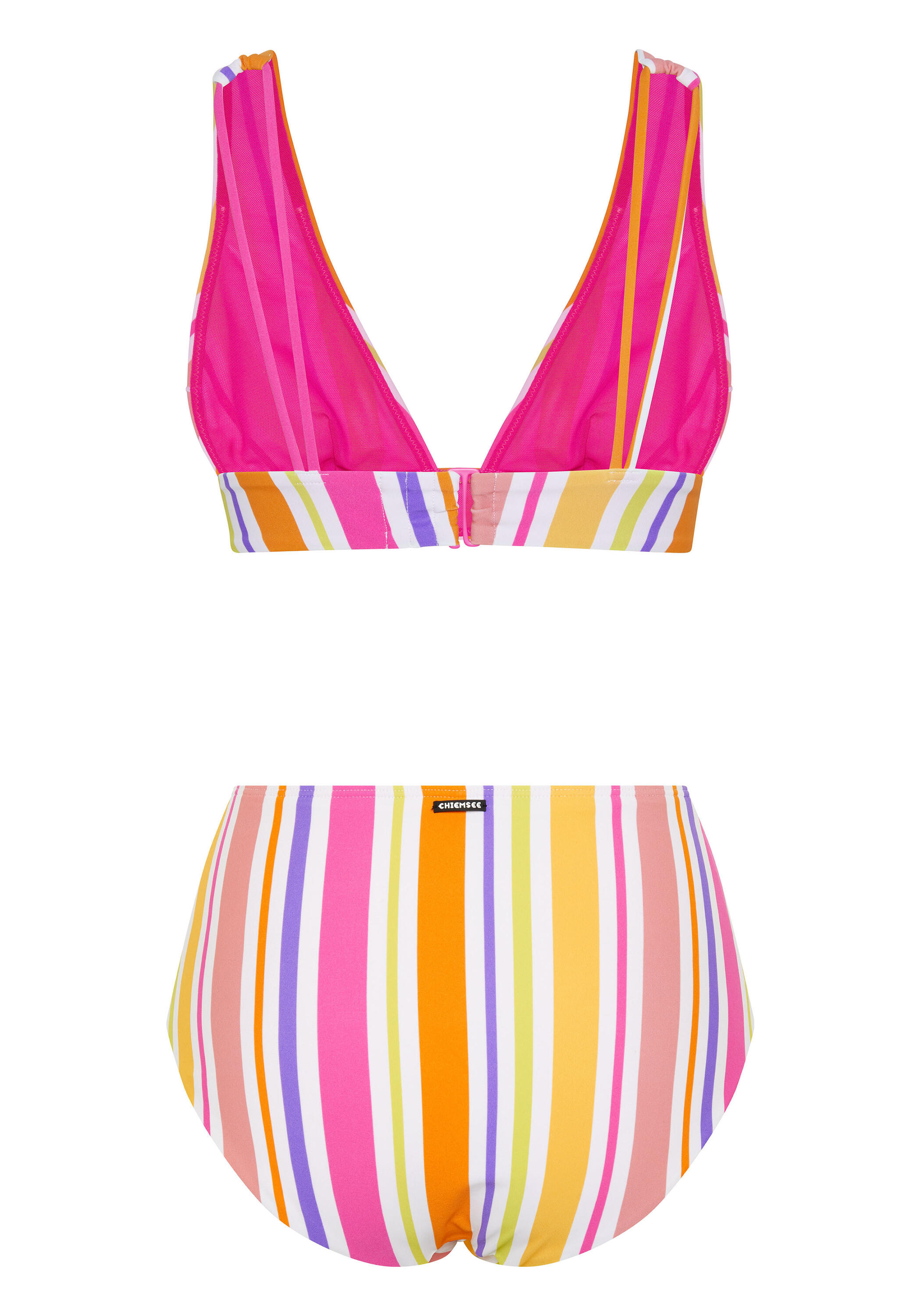 Bikini mit Badehose und Oberteil im Streifen-Look 2/7