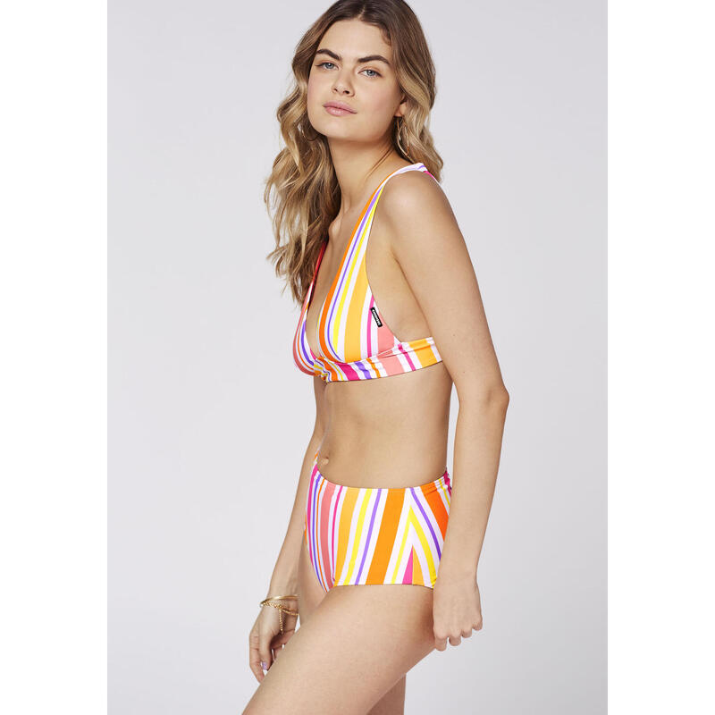 Bikini mit Badehose und Oberteil im Streifen-Look