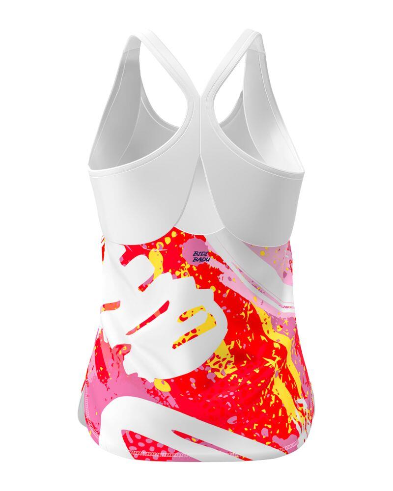 Camiseta Bidi Badu Tirantes Wild Arts Blanco Mix Mujer 7/7