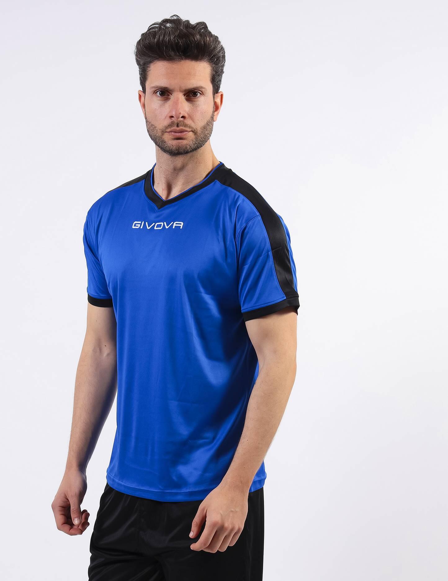 T-shirt uomo givova azzurro/nero 4/6