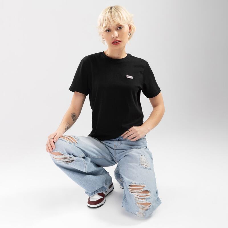 T-shirt coton manches courtes femme Lifestyle Street-W Noir