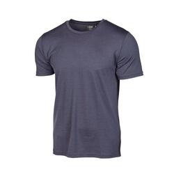 T-shirt UW Ceasar Steelblue voor heren - 100% extra fijne merino wol - Blauw