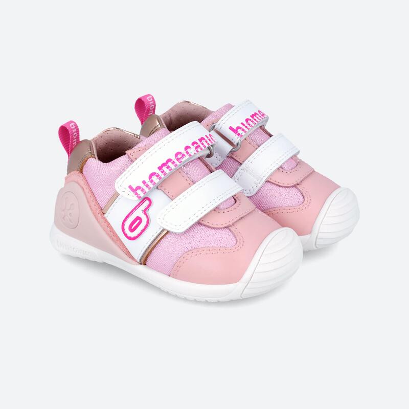 Zapatillas Deportivas Caminar Niños Biomecanics 242113A Rosas Cierre Adherente