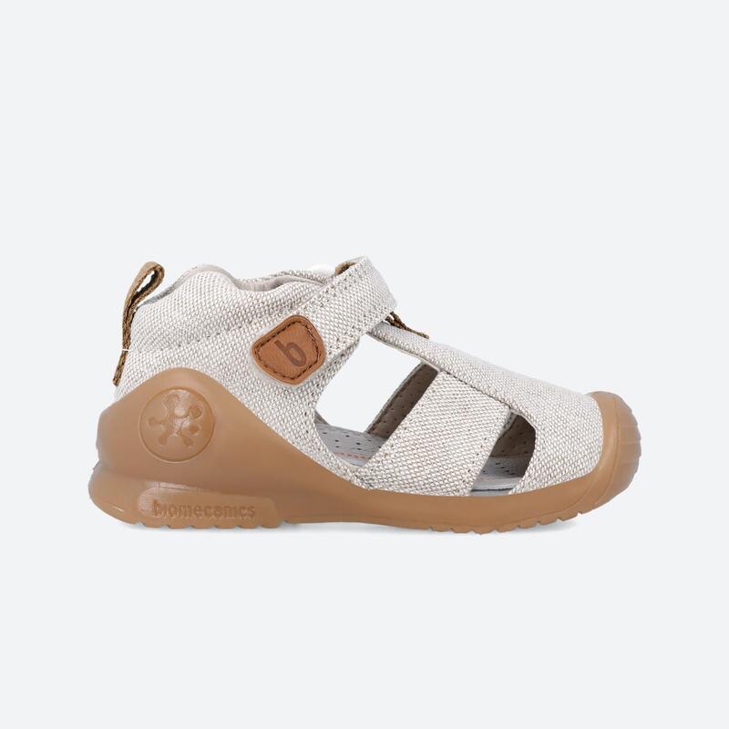 Sandalias Cerradas Niños Biomecanics 242188B Beige Cierre Adherente