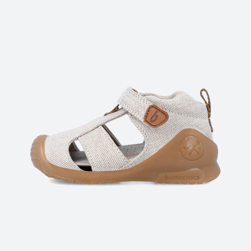 Sandalias Cerradas Niños Biomecanics 242188B Beige Cierre Adherente