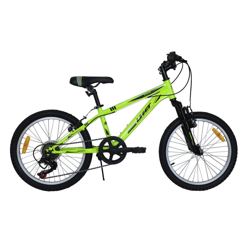 Bicicleta de Montanha Infantil 20" Umit Suspensão Verde 6 Velocidades