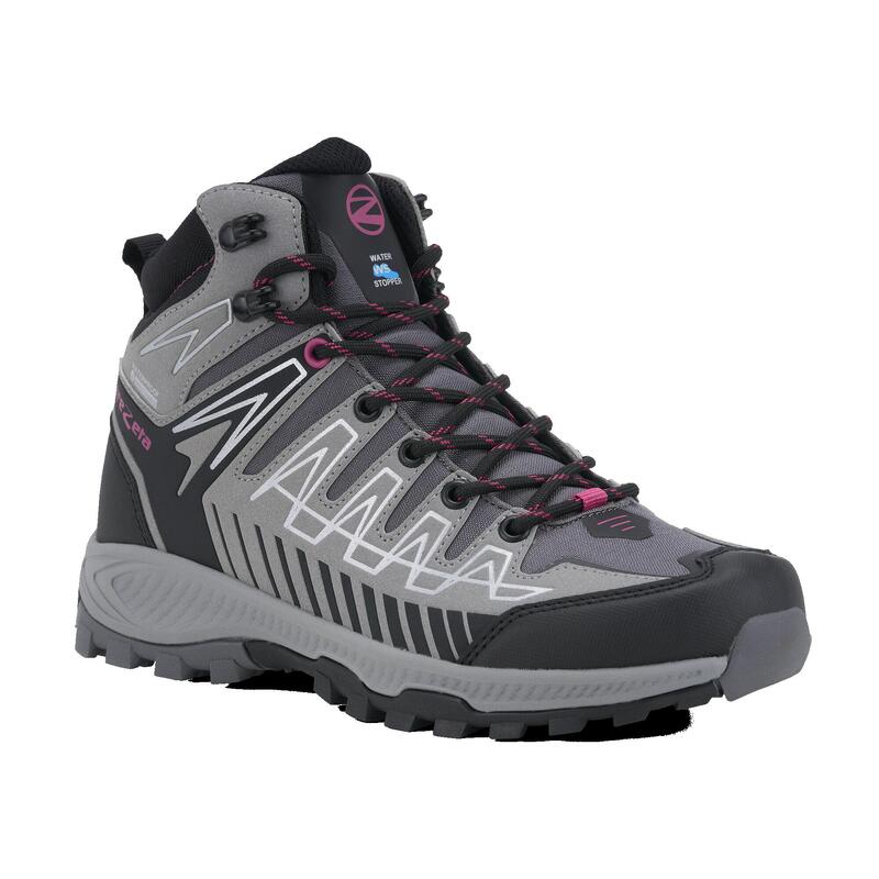 Trekking Schoenen Dames THUNDER MID W'S WP GRIJS - FUCHSIA