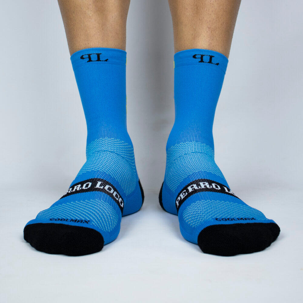 Calcetines Deportivos  Perro Loco unisex Camino de Santiago Azul 3/3
