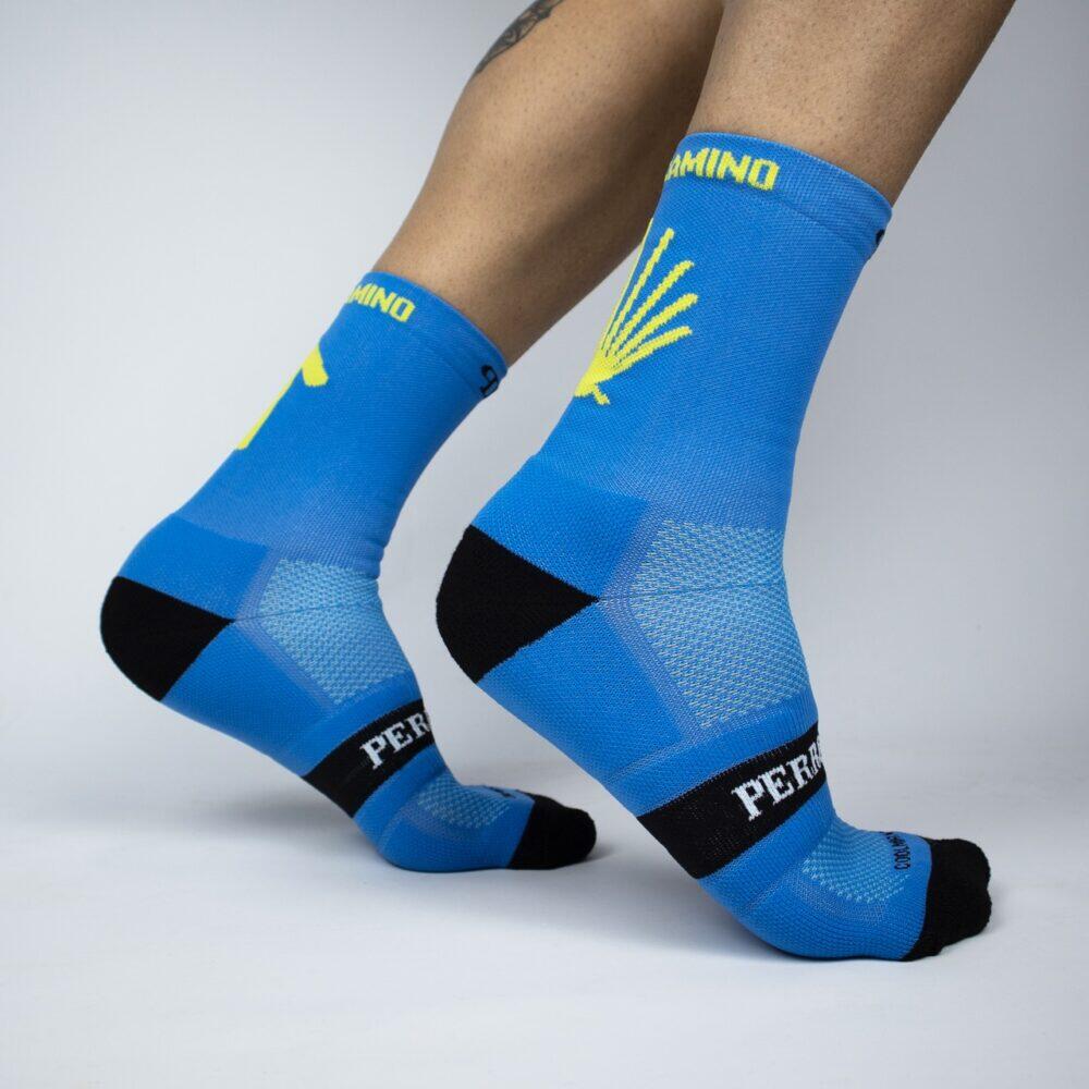 Calcetines Deportivos  Perro Loco unisex Camino de Santiago Azul 2/3