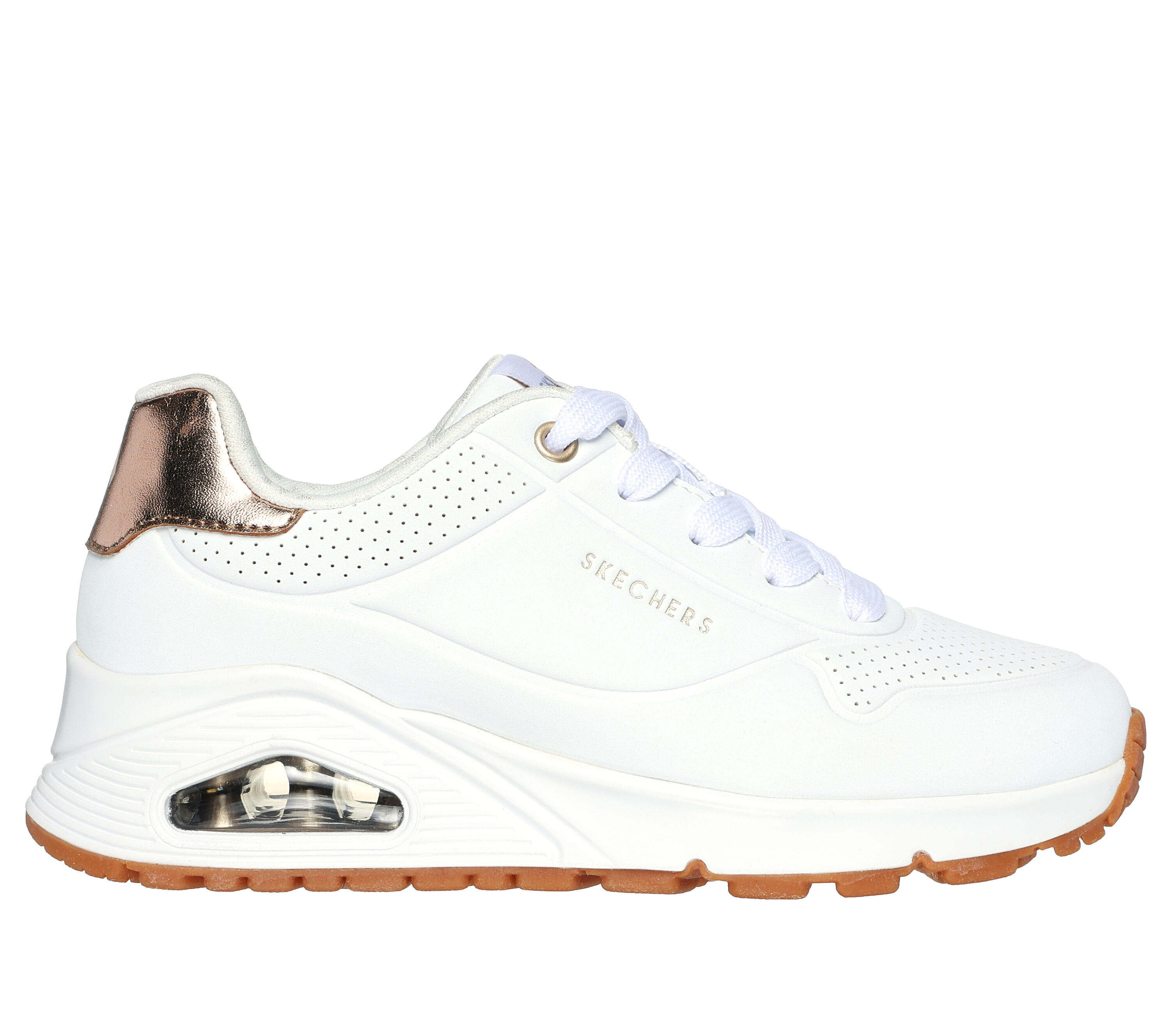 SKECHERS Kinderen UNO GEN1 SHIMMER AWAY Sneakers Wit 5/5