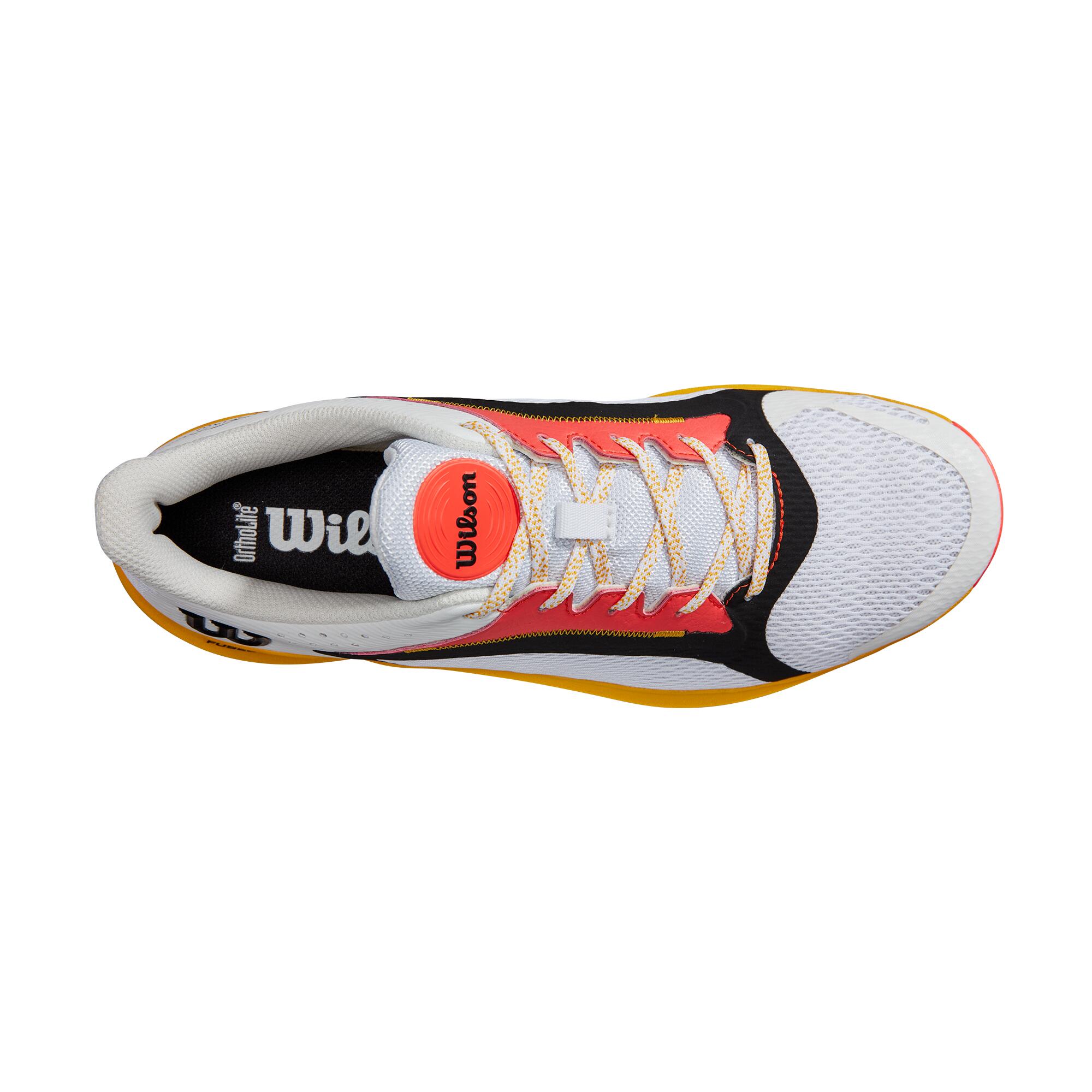 Wilson Hurakn 2.0 Men's Padel Tennis Sports Shoe Trainer - White/Old Gold/Fiery 4/4