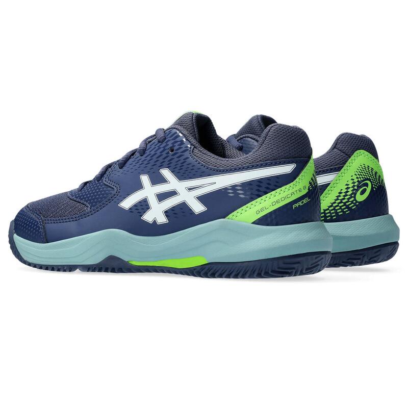 Asics Gel Dedicate 8 Padel GS Chaussures Bleu Foncé Blanc Junior