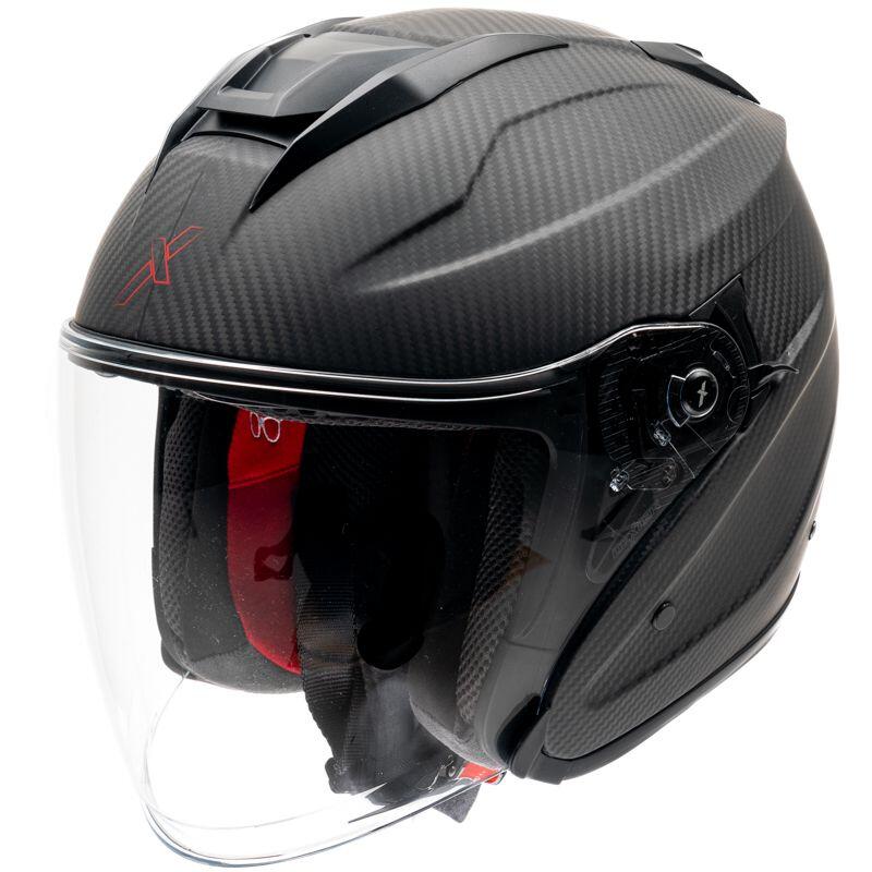 MOTOBLOUZ Casque JET 6T CARBON Carbon mat pour Scooter Vélo Trottinette 1/7