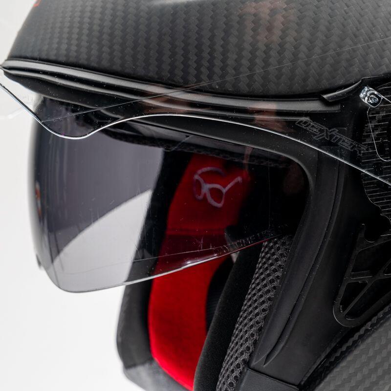MOTOBLOUZ Casque JET 6T CARBON Carbon mat pour Scooter Vélo Trottinette 6/7