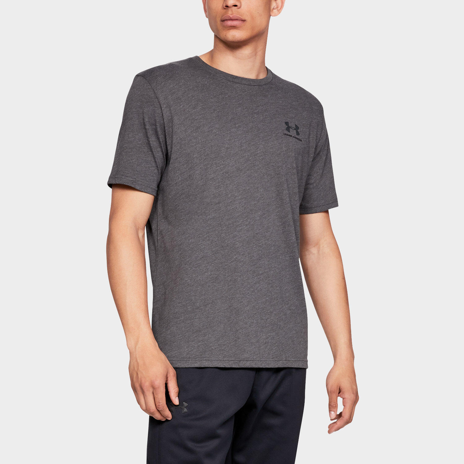 Heren Sportstyle Logo TShirt (Donkergrijs) 7/7
