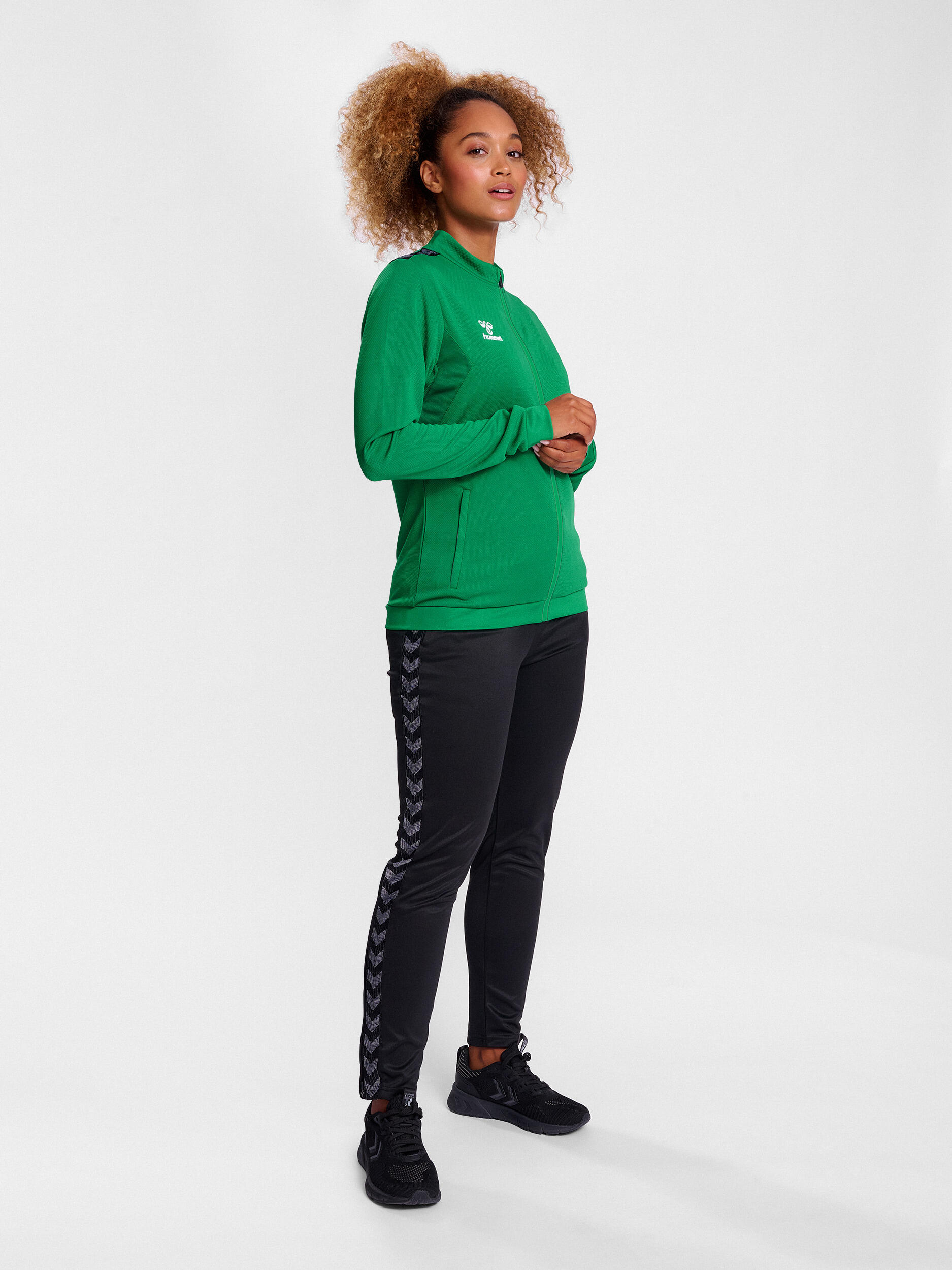 Giacca tuta donna in poliestere con zip Hummel Authentic 2/7