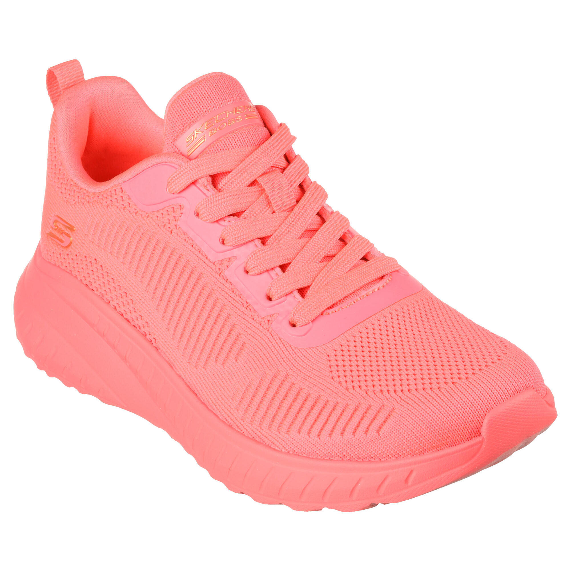 Skechers - Skechers Femme Bobs Squad Chaos Cool Rythms Sneakers Bleu Corail Néon - Baskets - Orange - 38 - Decathlon