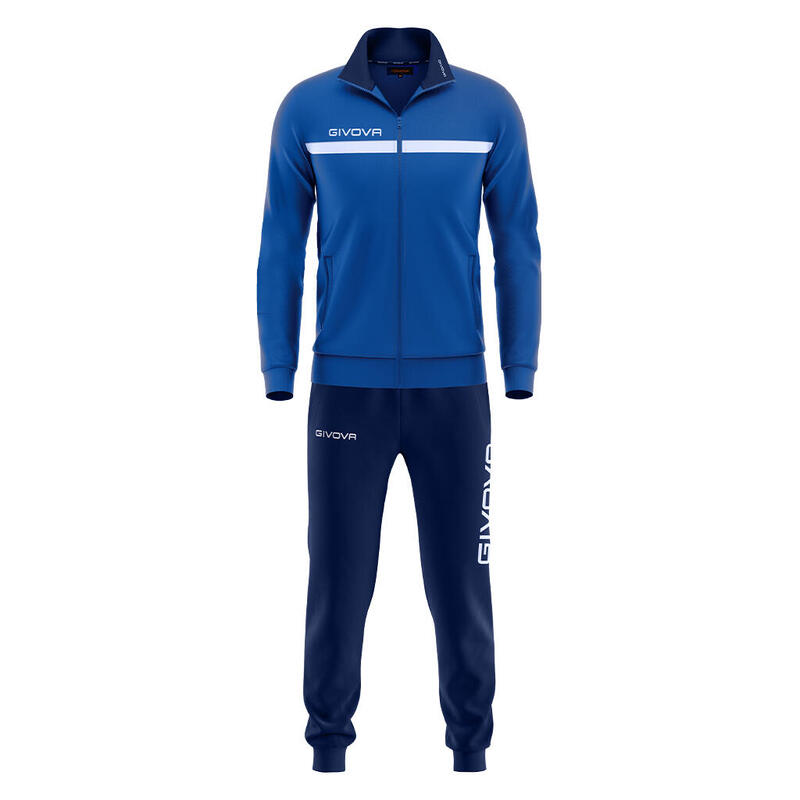 Trening Givova One Full Zip, Albastru/Bleumarin, 3XL