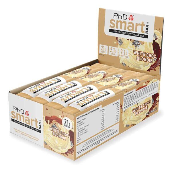 PHD NUTRITION PhD Nutrition | Smart Bar | White Chocolate Blondie Flavour | 64g | 12 pack