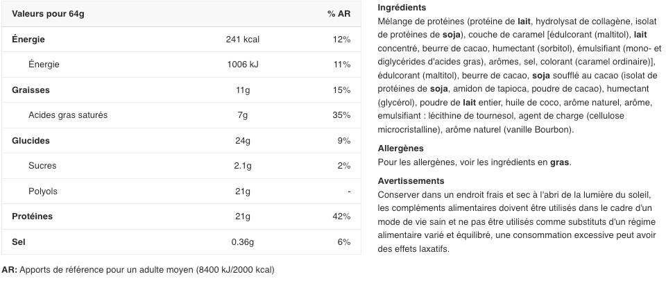 Barres protéinées - Smart Bar - Chocolat Blanc Blondie Boite de 12 2/5