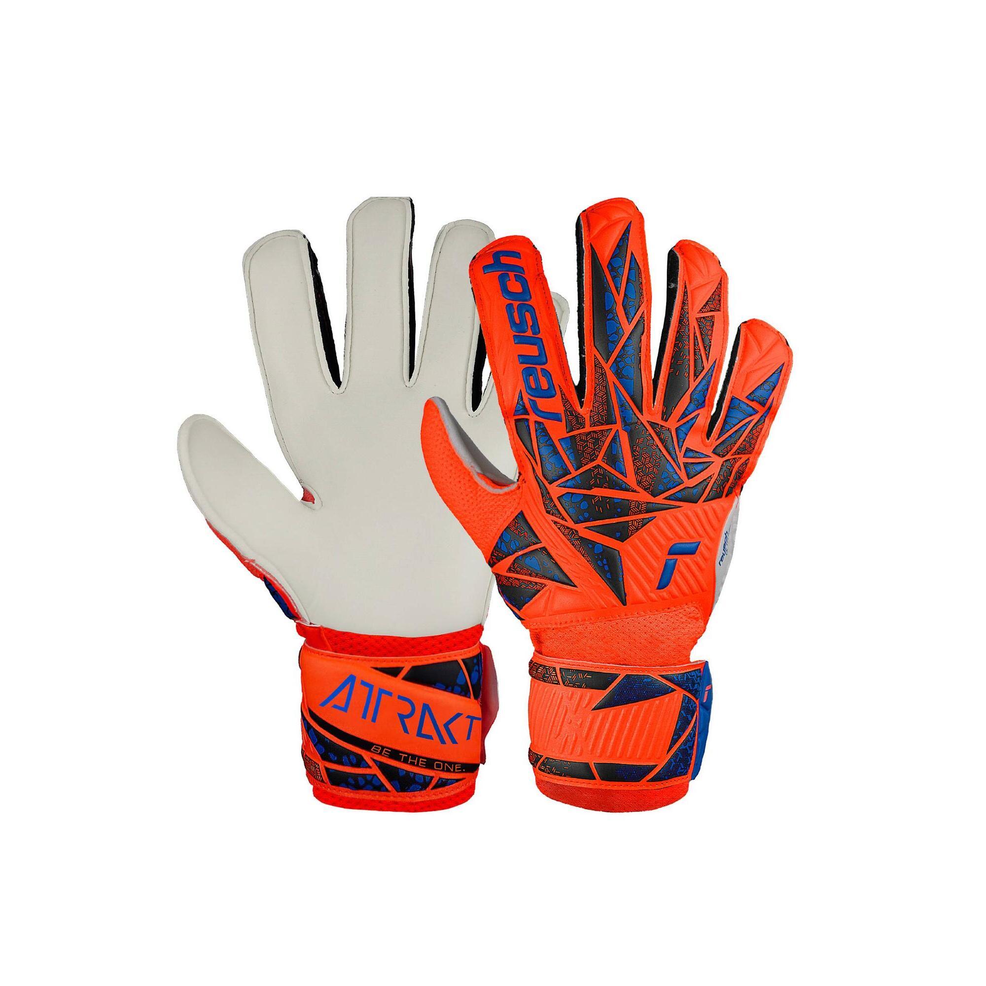 Reusch - Gants De Gardien Enfant Reusch Attrakt Solid - Gants De Gardien - Blanc|bleu|orange - 5 - Decathlon