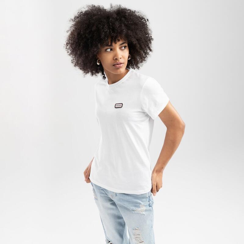 Dames Lifestyle katoenen t-shirt met korte mouwen Urban-W SIROKO Wit