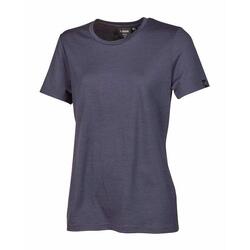 T-shirt UW Cilla Steelblue pour femme - 100% laine mérinos - Bleu