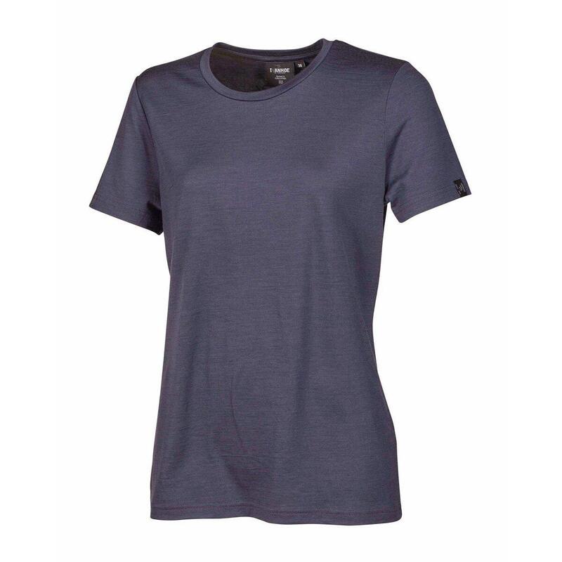T-shirt UW Cilla Steelblue voor dames - 100% merino wol - Blauw